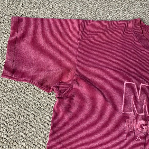 MCM Grand Las Vegas Mens T Shirt Size Large Purple Striped Short Sleeve Pullover - Picture 3 of 11